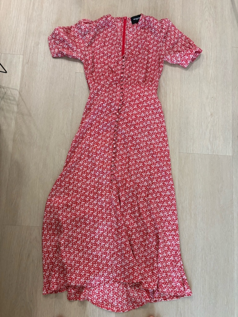 The Kooples Pink-Red Floral Maxi Dress